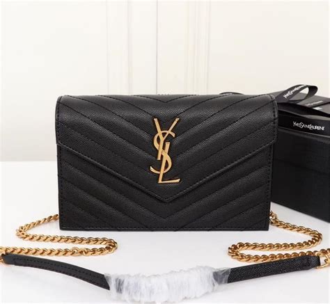 ysl black chain purse|ysl shoulder bag price.